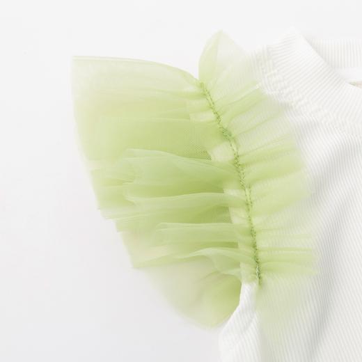 贝贝怡夏季儿童女宝宝夏装衣服时尚轻薄女孩短袖花边T恤飞袖上衣 商品图8