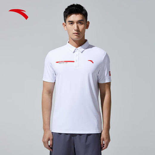 安踏（ANTA）男国家队冰肤POLO衫2023夏季新品冰丝防晒商务短袖T恤152327134-1 商品图0