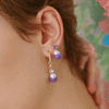 北京仓丨Wilhelmina Garcia-Swan-紫色 珍珠 吊坠耳环 (单只)［西班牙设计师］ 商品缩略图2