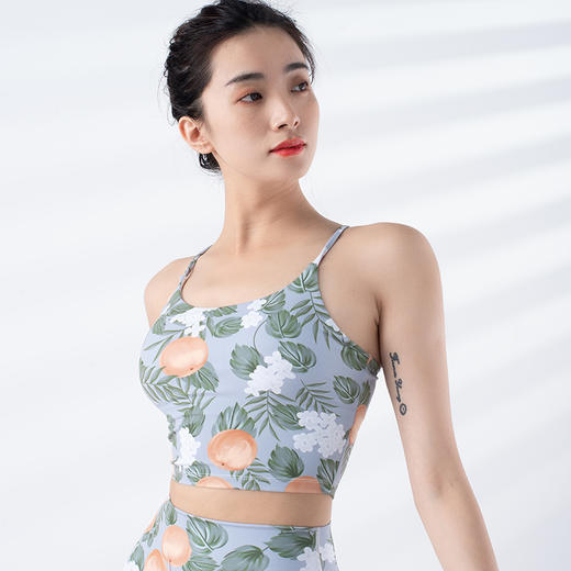 跃牌【洛水之神系列】新品防震跑步聚拢带胸垫美背瑜伽背心XK18 商品图7