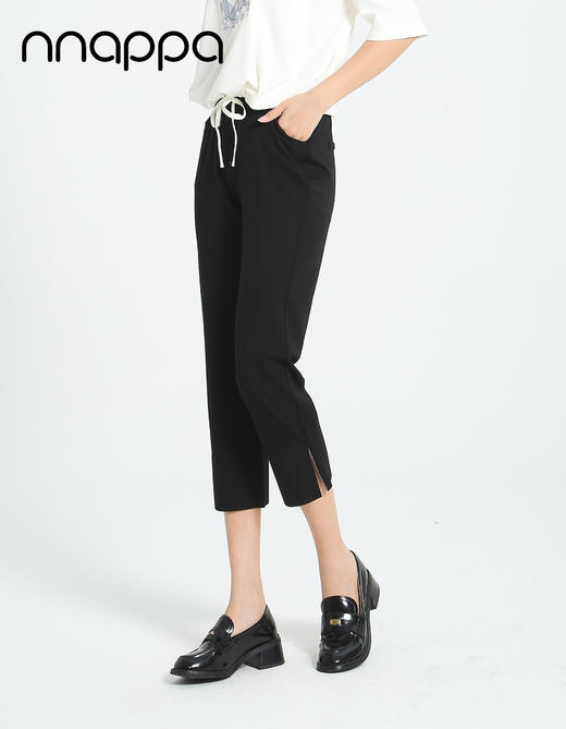 八分开叉珠链小直筒裤36970 商品图2