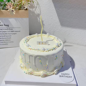 璀璨珠光——简约纯色女士蛋糕