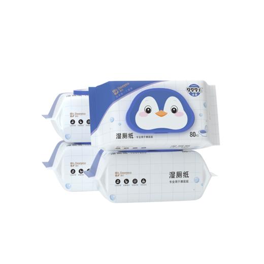 德佑湿厕纸加量家庭装全新升级款擦PP专用  80抽*4包 商品图0