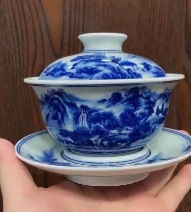 青花山水盖碗系列 商品图2