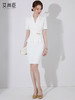 职业连衣裙女夏季高级感假两件裙子气质珠宝店酒店前台接待工作服 商品缩略图3