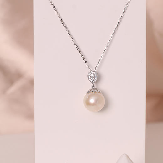 美裕 银925淡水珍珠吊坠（不含链） 11-12mm白 106577 商品图1