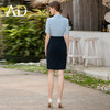 AD高级感职业西装洋装女夏季通勤短袖拼接ol气质商务工作装裙子 商品缩略图4