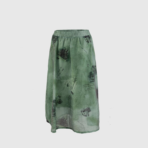 大贴袋摆松紧灯笼袖半裙 商品图2