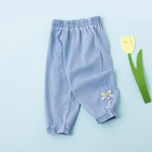 贝贝怡儿童束脚裤夏季薄款女童装大童夏装长裤夏款休闲牛仔裤子 商品图5