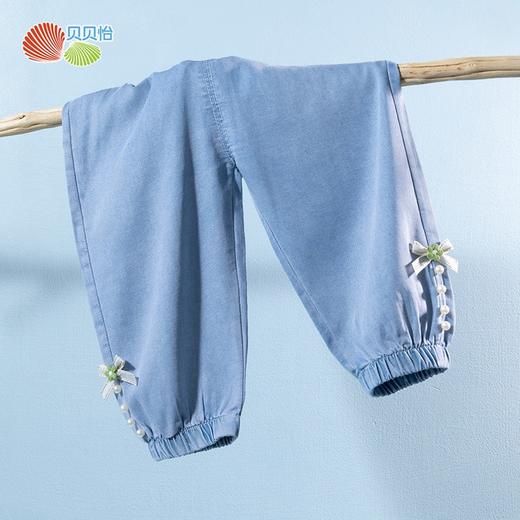 贝贝怡儿童束脚裤夏季薄款女童装大童夏装长裤夏款休闲牛仔裤子 商品图3