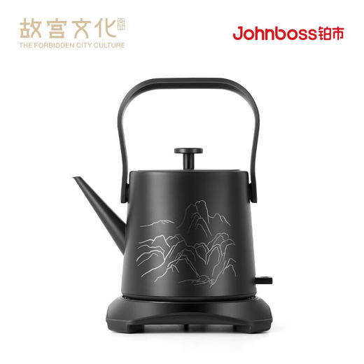 JOHN BOSS  铂市联名故宫文化 千里江山·电热水壶 GU-CCH800 黑色 商品图0