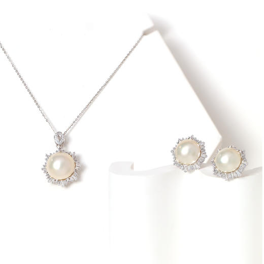 美裕 银925海水珍珠吊坠（贝附珠）（不含链）14-16mm白 106578 商品图3