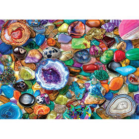 水晶和宝石 1000片拼图 文创周边 Peter Pauper Press 英文原版 Crystals and Gemstones 1000 Piece Jigsaw Puzzle