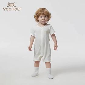 英氏婴儿连体衣短蛤衣2023夏季新品包屁衣短哈衣爬服YLABJ2P008A