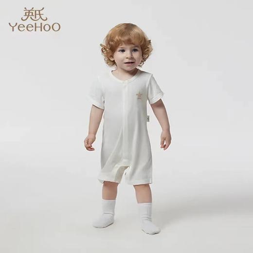 英氏婴儿连体衣短蛤衣2023夏季新品包屁衣短哈衣爬服YLABJ2P008A 商品图0