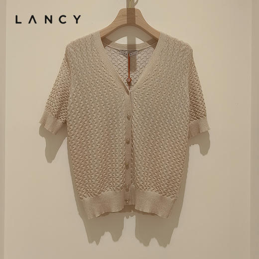 M4朗姿 两色针织短袖T恤LCBK05KCD455 商品图0