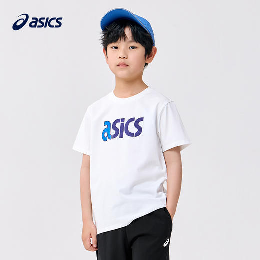 ASICS/亚瑟士童装2023新款夏季运动休闲男女儿童针织短袖T恤 商品图1