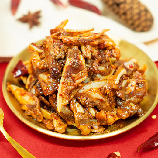 谭八爷香辣猪脆骨冷吃月牙骨软骨休闲零食即食肉干肉脯真空包装100g/袋 4袋装 商品图1