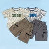 贝贝怡男童短袖套装夏装中童宝宝衣服儿童t恤两件套232T2616 商品缩略图10