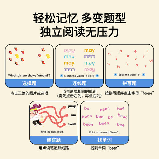 学习类工具 | 220 Sight Words 点读互动高频词卡（英文原版） 商品图2