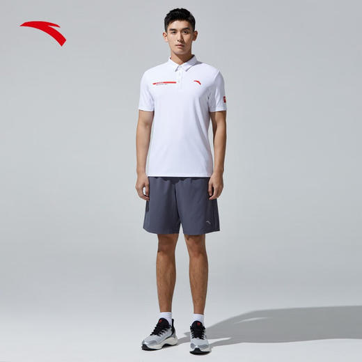 安踏（ANTA）男国家队冰肤POLO衫2023夏季新品冰丝防晒商务短袖T恤152327134-1 商品图3