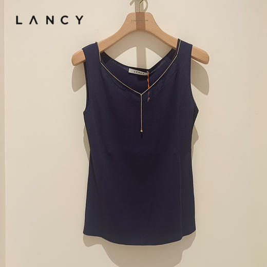 M2XL1朗姿 简约V领针织背心LCBK01KTO411 商品图0