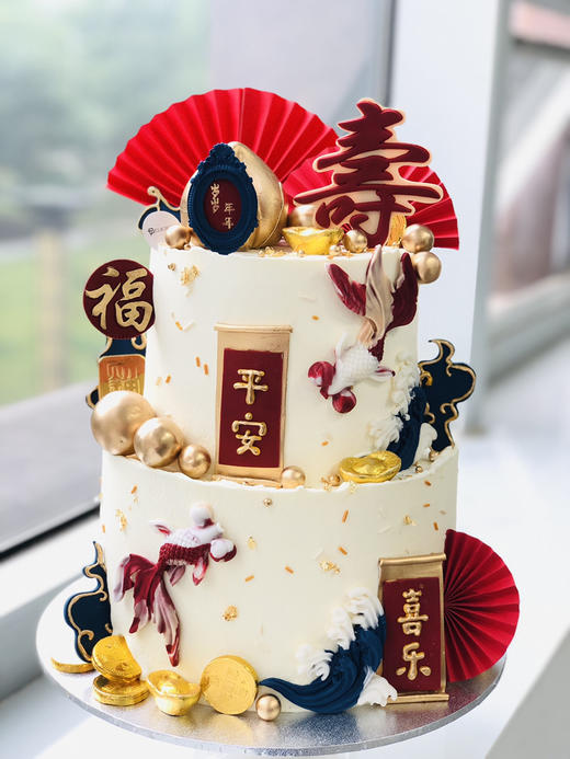 6+8寸祝寿蛋糕 商品图2