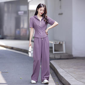 奢姿2025年夏装新款大码女装时尚简约两件套胖妹妹气质休闲套装9932968136