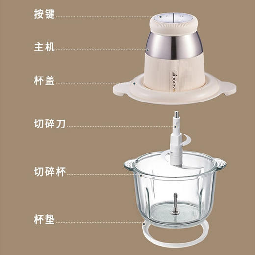 艾贝丽多功能小型电动不锈钢绞肉馅碎肉机绞肉机料理机ABL-JR27 绞肉机 商品图7