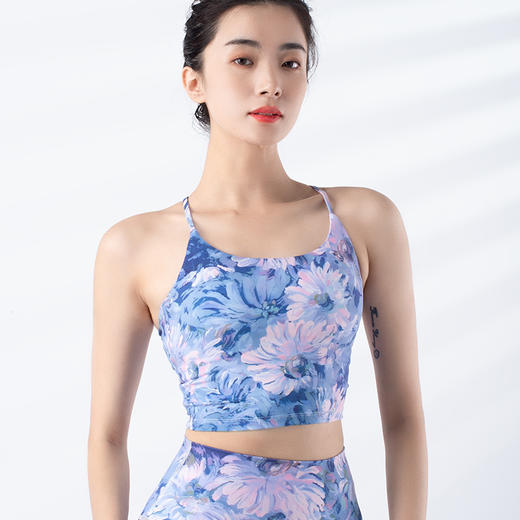 跃牌【洛水之神系列】新品防震跑步聚拢带胸垫美背瑜伽背心XK18 商品图5