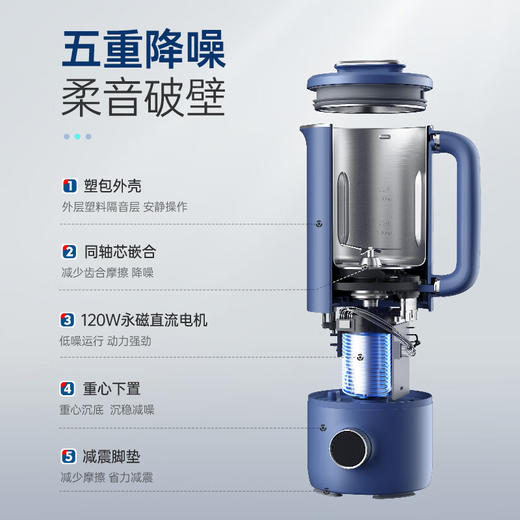 摩飞电器（Morphyrichards）豆浆机 家用破壁机 全自动清洗免过滤 低音降噪 多功能菜单可预约 600ml MR8200 商品图4