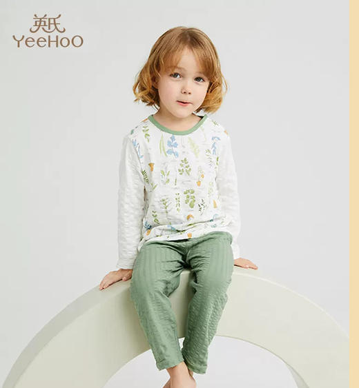 英氏儿童家居服套装男童女童长袖长裤打底衫宝睡衣春夏季YLCAJ12006A YLCAJ12007A YLTAJ12006A YLTAJ12007A 商品图0