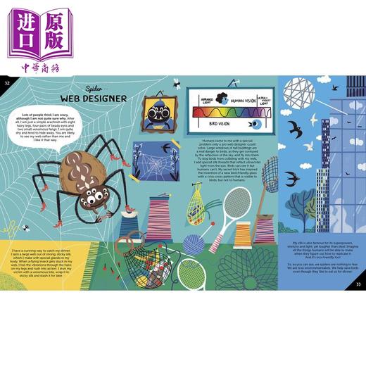 【中商原版】Gosia Herba 动植物科普儿童绘本2册套装 Powered by Plants 植物 Invented by Animals 动物 英文原版 进口图书 商品图1