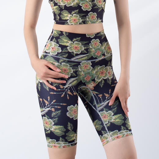 跃牌【洛水之神系列】新品印花跑步健身五分瑜伽短裤HN90印花 商品图10