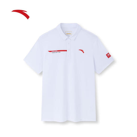 安踏（ANTA）男国家队冰肤POLO衫2023夏季新品冰丝防晒商务短袖T恤152327134-1 商品图4