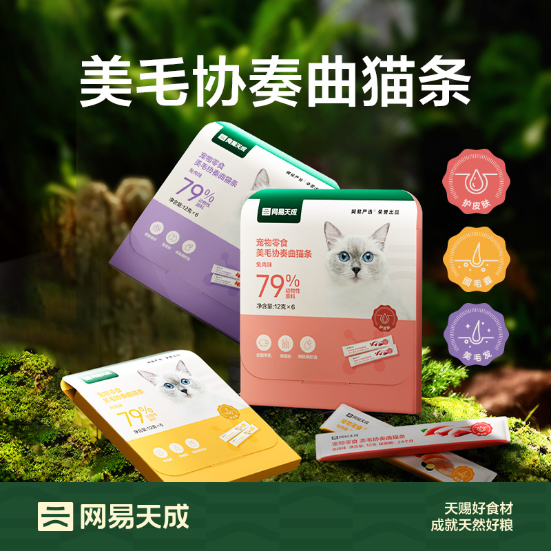 网易天成美毛协奏曲猫条 12g*6