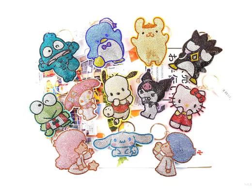 日本Sanrio三丽鸥水晶钥匙扣挂件库洛米玉桂狗双子星 商品图0