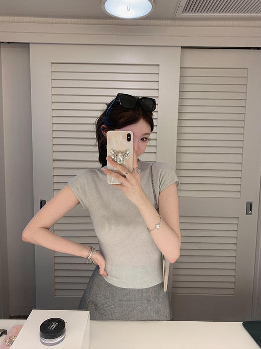 韩漫 / 短裙也可以同时适配少女感 百搭高腰a字半身短裙 商品图4