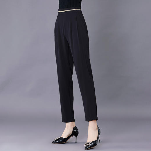 重磅真丝女裤哈伦裤桑蚕丝直筒长裤LS-LV8907 商品图3