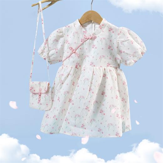 贝贝怡童装女童连衣裙夏季新款宝宝裙子中国风甜美碎花裙 商品图4