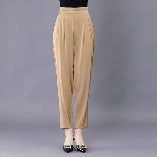 重磅真丝女裤哈伦裤桑蚕丝直筒长裤LS-LV8907 商品图0