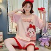 【超可爱女孩必备！】夏季薄款睡衣女短袖套装，尽显公主风范，特大码更适合您的身材，让您在家也能成为时尚女王！ 商品缩略图1