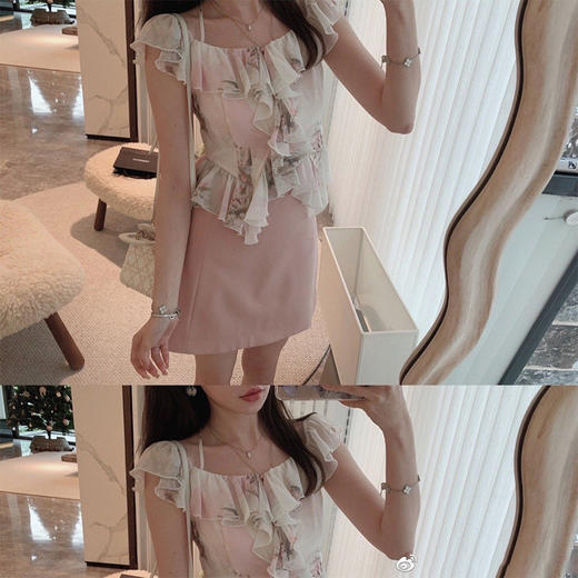 韩漫 / 短裙也可以同时适配少女感 百搭高腰a字半身短裙 商品图2