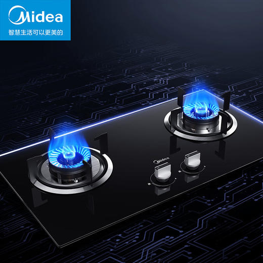 美的（Midea）燃气灶  4.5KW大火力 台嵌两用 一级能效灶具JZY-QW08(液化气天然气) 商品图0
