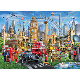 伦敦 500片拼图 文创周边 Peter Pauper Press 英文原版 London 500 Piece Jigsaw Puzzle