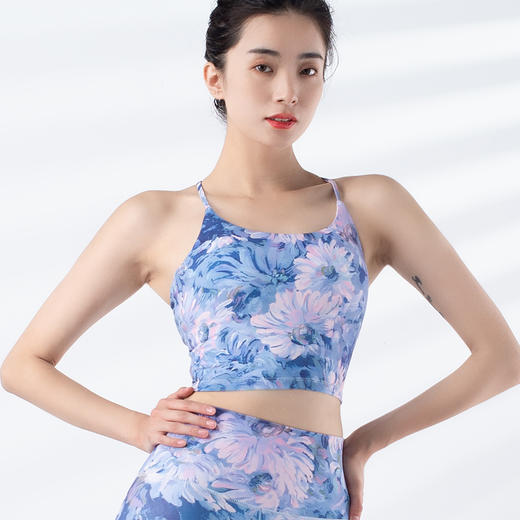 跃牌【洛水之神系列】新品防震跑步聚拢带胸垫美背瑜伽背心XK18 商品图10