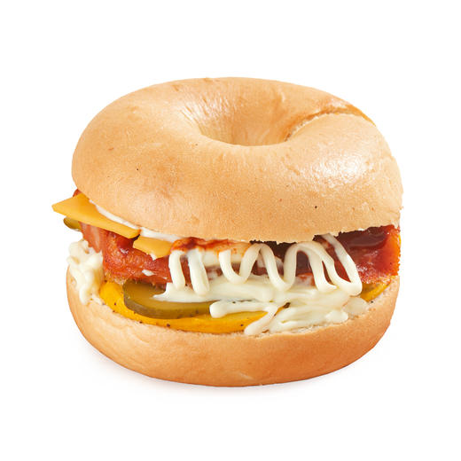 奥尔良鸡排贝果汉堡 商品图0