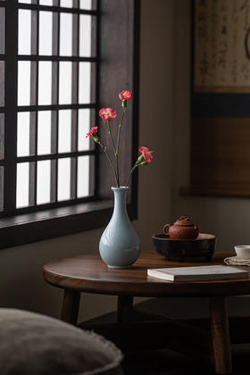 汝瓷玉壶春花瓶