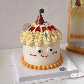 【臻品系列】---加高胚三层夹心【HAPPY大眼仔】蛋糕