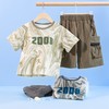 贝贝怡男童短袖套装夏装中童宝宝衣服儿童t恤两件套232T2616 商品缩略图0